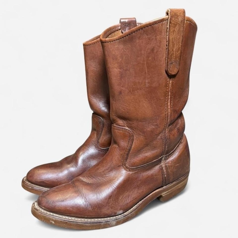 Vintage Red Wing Pecos Brown Leather Boots 1096 Mens Size 6.5 D-7.5 D in Women's